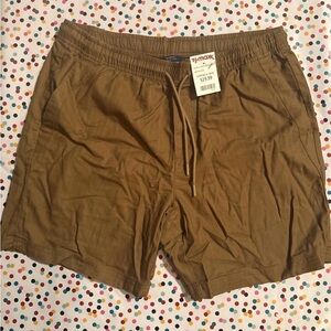 ben sherman brown shorts with drawstring waist